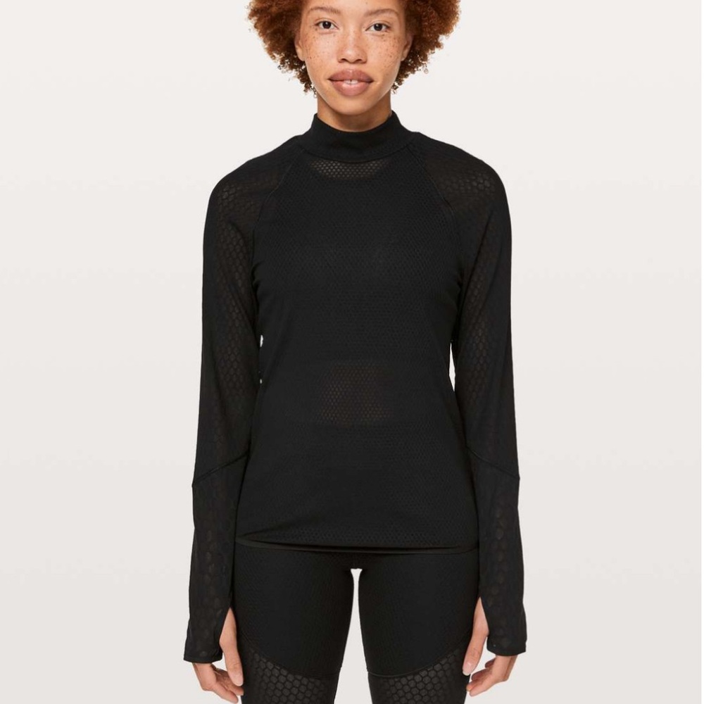 Lululemon Lab 6 Black Geo Long Sleeve